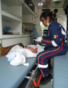 bebe assistido pelo Samu