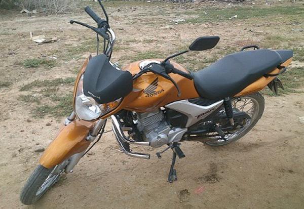 motocicleta roubada_600x413/Foto: 74ª CIPM