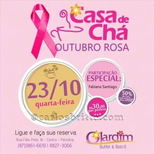 ARTE Chá Inta Outubro ROsa