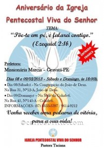 Cartaz - Aniversário da IPVS