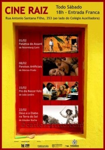 Cine Raiz programação de fevereiro 2014