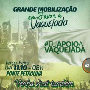 manifestação vaquejada